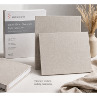 Linen Album Cover Set "Light Sand Grey"