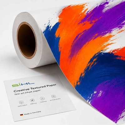  240 g/m² 44"/1118mm x 15m Matt Cotton textured Paper