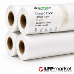 90 g/m² A2/594mm x 50m Plotter papír (4 tekercs/dob)