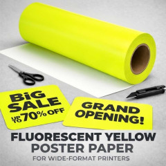 95 g/m² 24"/610mm x 45m Fluorescent Yellow 95 Matt